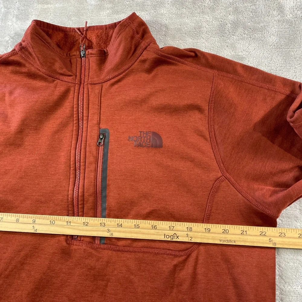 The North Face Canyonlands 1/4 Zip Pullover Mens XL Rust Orange School Fall